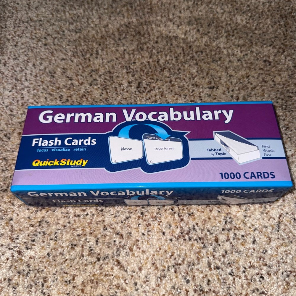 QuickStudy German Vocabulary Flash Cards